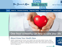 Tablet Screenshot of knowyourhealthnow.com